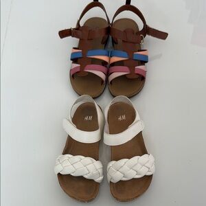 H&M white sandals & Brown and Pink  Sandals Casual Summer Style